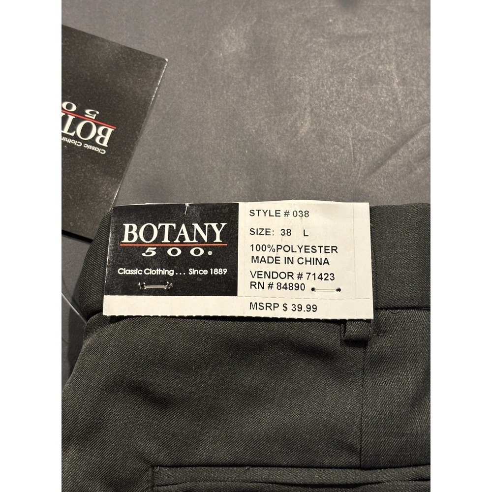 Botany 500 Men's Style 038 100% Polyester Dress Slacks Size 38L - Picture 7 of 7